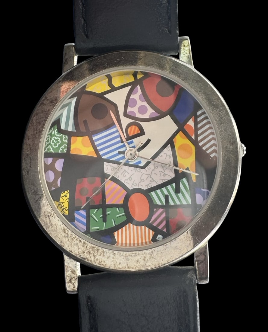 Rare Vintage 1993 ROMERO BRITTO Big Eyes Neo-Pop Art Watch 05551500 (1 of 4)