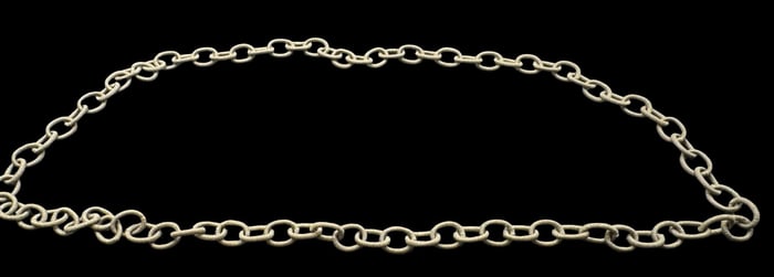 Vintage Green Gold Thread Chain Necklace