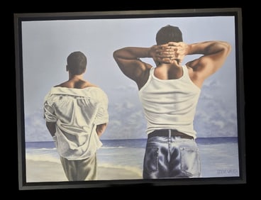 Vintage STEVE WALKER (1961-2012) Homoerotic Canvas Print