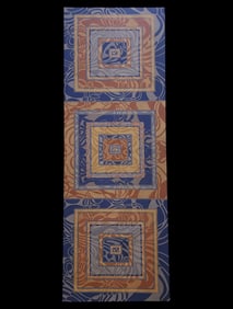 Monumental Vintage 1970s JERZY KOSS Canvas Wall Art