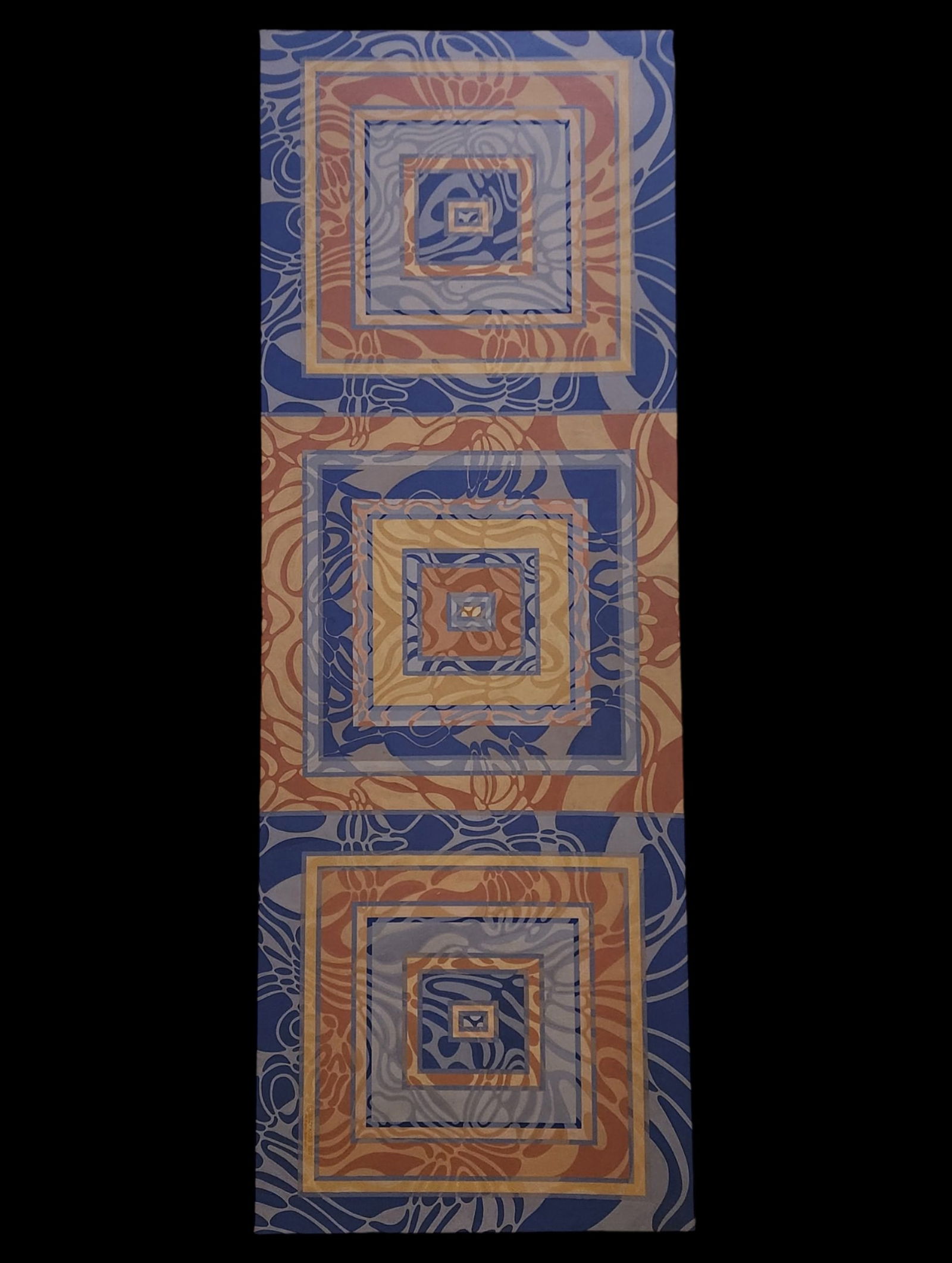 Monumental Vintage 1970s JERZY KOSS Canvas Wall Art (1 of 4)