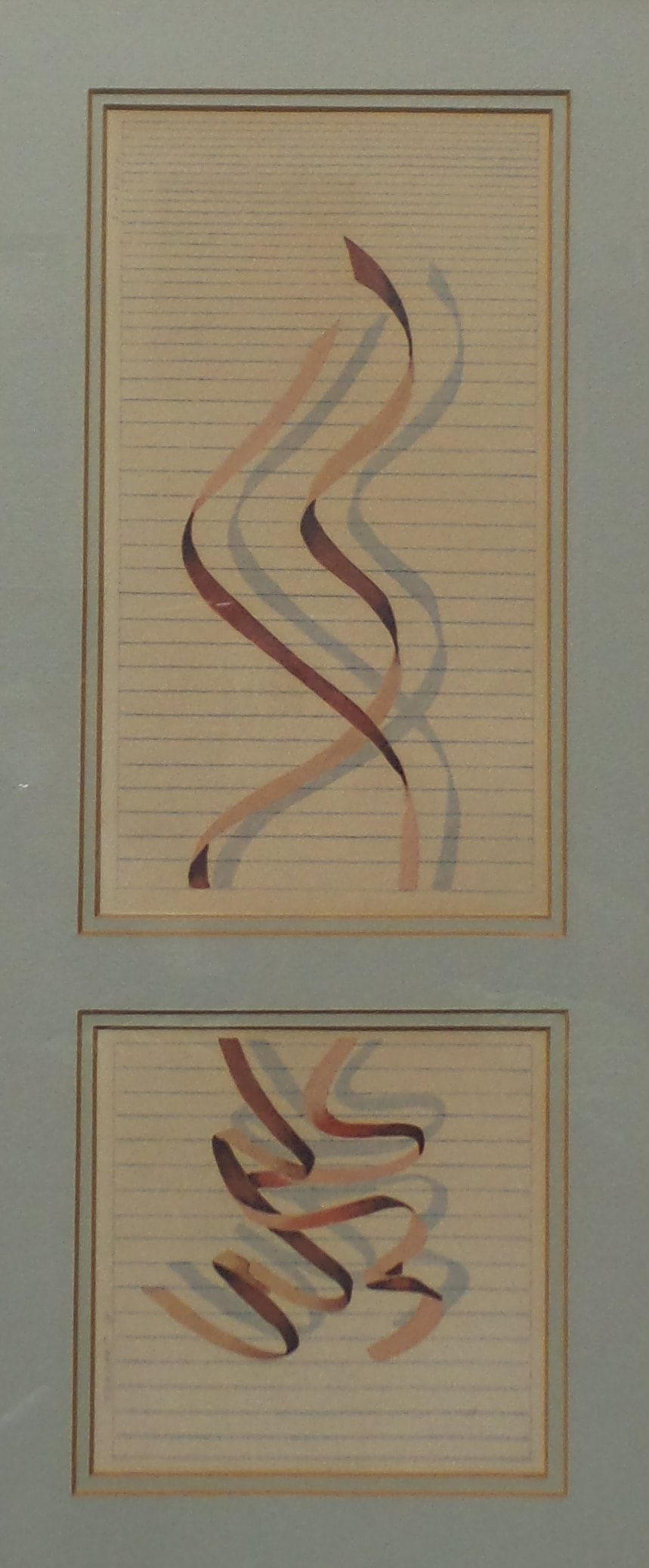 Vintage RUDI JAECKEL "Ribbons" Lithograph - Signed & Titled (1 of 7)