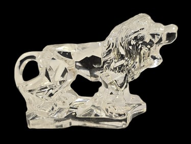 Vintage Italian Crystal Lion Figurine