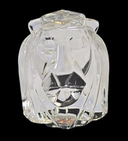 Vintage Crystal Lion Figurine / Paperweight