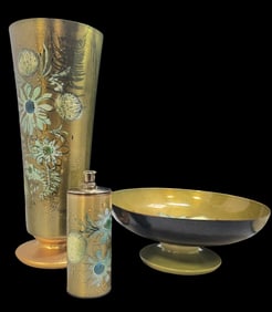 Stylish Vintage ROSENTHAL Studio Line Large Vase, Bowl & Lighter Set