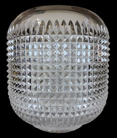 Rare Vintage JEFF LEATHAM for WATERFORD "Infinity" Crystal Flower Vase