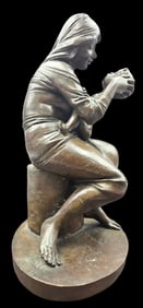 BRUNO LUCCHESI (Italian-American, *1926) "Mother and Child" Bronze Sculpture