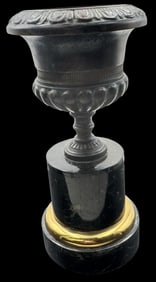 Decorative Vintage MAITLAND SMITH Handmade Marble & Bronze Candle Holder / Urn