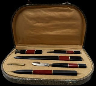 Rare Vintage Art Deco JOHN BULL Writing Set in Fitted Box