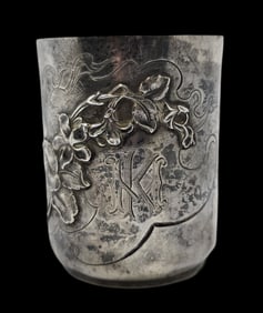 Rare 19th Cent. CHARLES HACK & ACHILLE HOURDEQUIN France Silver Beaker