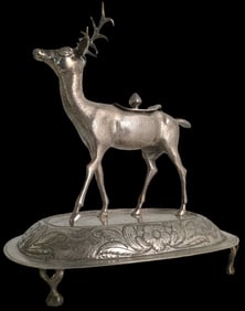 Rare 18th Century Spanish Colonial Sterling Silver Deer Shaped Incense Burner
