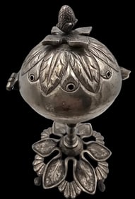 Rare 18th Century Spanish Colonial Sterling Silver Catholic Incense Burner