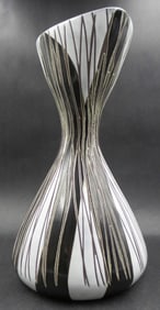 Rare Mid-Century Modern "Maj" (May) MARI SIMMULSON for Upsala Ekeby Sweden Black & White Ceramic