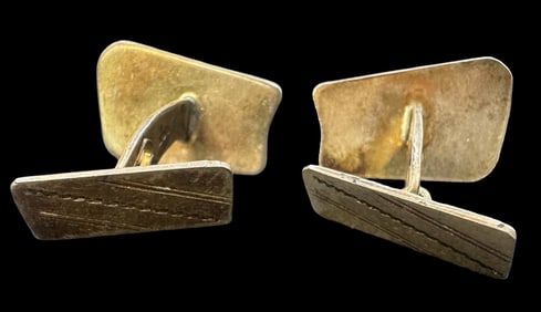 Vintage Mid-Century European 835 Silver Cufflinks