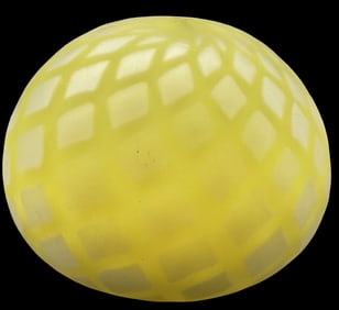 Unusual Vintage Yellow Art Glass Paperweight