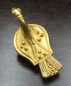 Ancient Roman 22K Yellow Gold Zoomorphic Bird Fibula