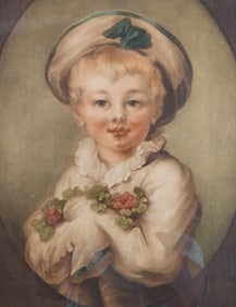 Antique Print by Samuel Arlent Edwards (English, 1862-1938) after Fragonard "Boy as Pierrot"