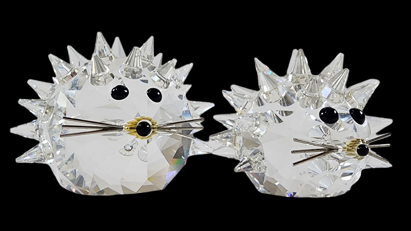 Pair of Vintage Retired SWAROVSKI Crystal Figurines - Hedgehogs (1 of 6)