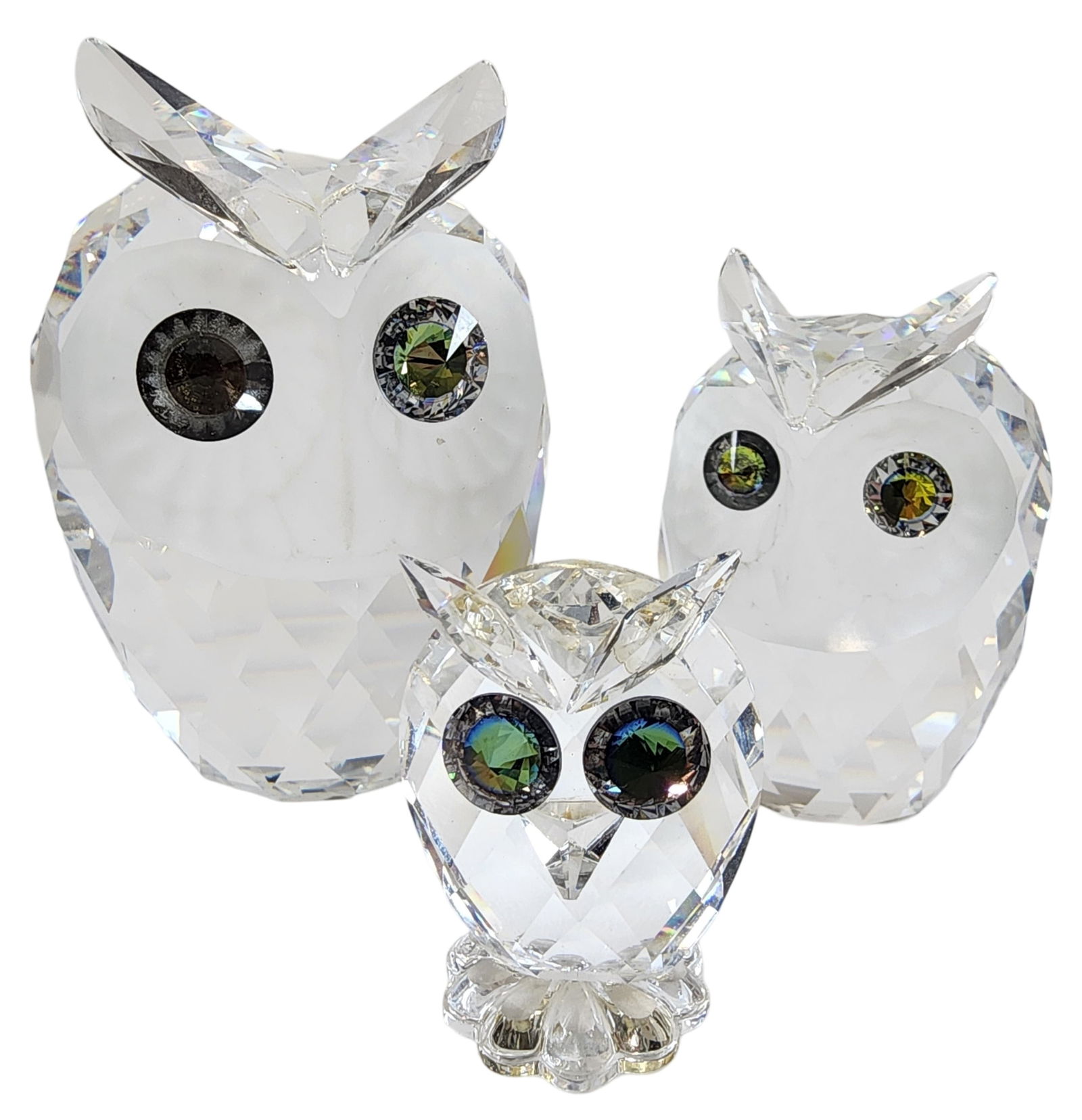 Lot of 3 Vintage Retired SWAROVSKI Crystal Figurines - Owls (1 of 5)