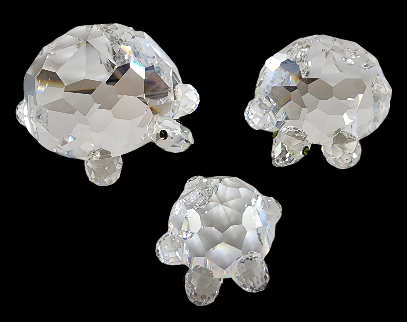 Lot of 3 Vintage Retired SWAROVSKI Crystal Figurines - Turtles (1 of 5)