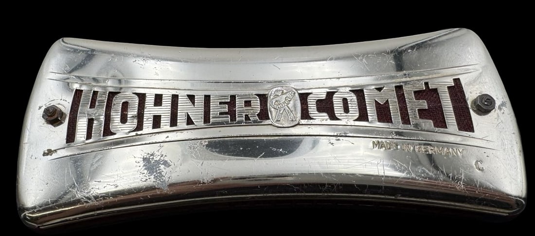 Vintage 1950s HOHNER Germany Comet Deluxe Double Sided Harmonica - C F Octave (1 of 4)