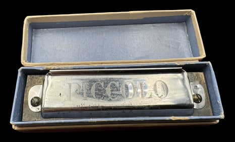 Vintage HOHNER Germany Piccolo Harmonica /w Orginal Case