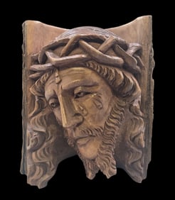 Vitage Sculpture of Jesus Christ Hand Carved from one Solid Wood Block