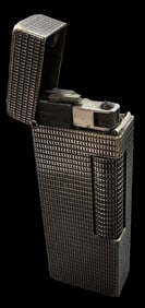 Elegant Vintage 1960s DUNHILL Rollagas Silver Plated Barley Design Lighter