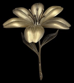 Very Unusual Vintage Mid-Century Brass Flower Ashtray /w Detachable Petals