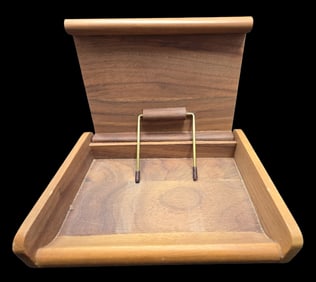 Stylish Vintage Scandinavian Teak Wood Table Top Box