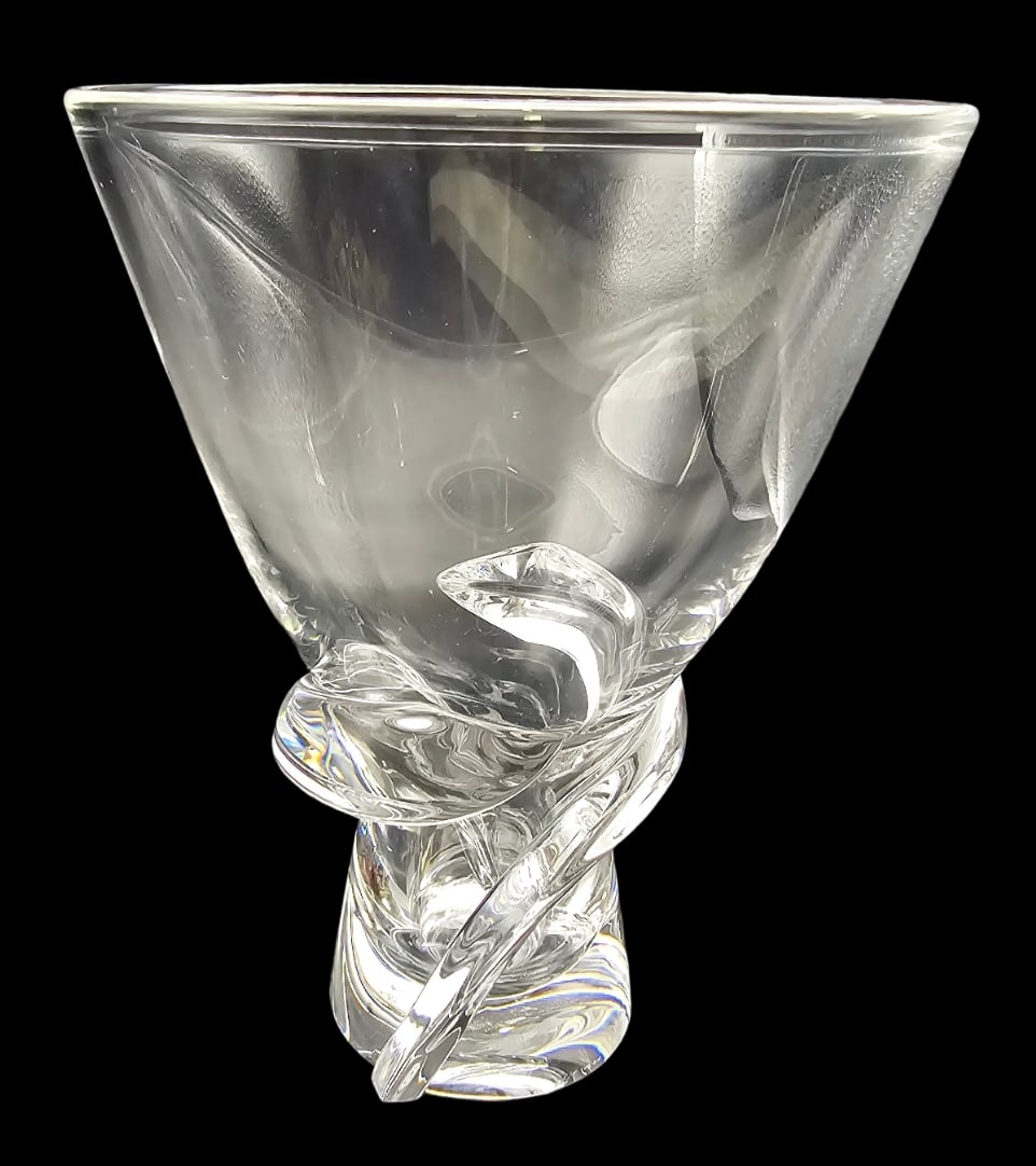 Vintage Mid-Century Modern Donald Pollard for STEUBEN Crystal Vase in Original Box #8058 (1 of 7)