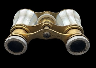 Antique BAILEY BANKS & RIDDLE CO. Philadelphia Brass /w Mother of Pearl Opera Glasses