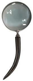 Large Vintage Magnifying Glass /w Horn Handle