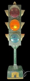 Very Unusual Vintage Electrical Traffic Light Bar Sign