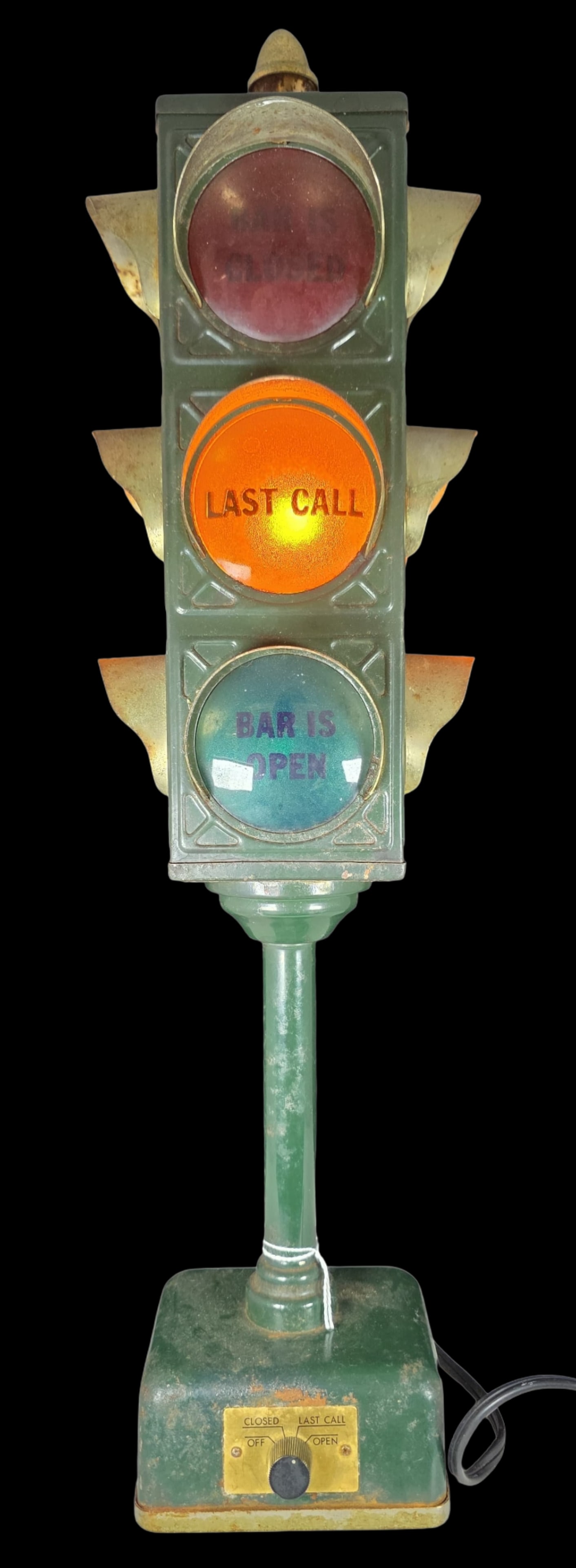 Very Unusual Vintage Electrical Traffic Light Bar Sign (1 of 11)