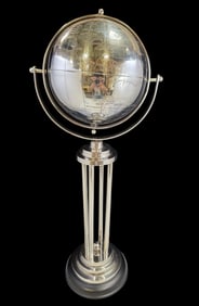 Decorative Mid-Century 1970s Chrome Globe
