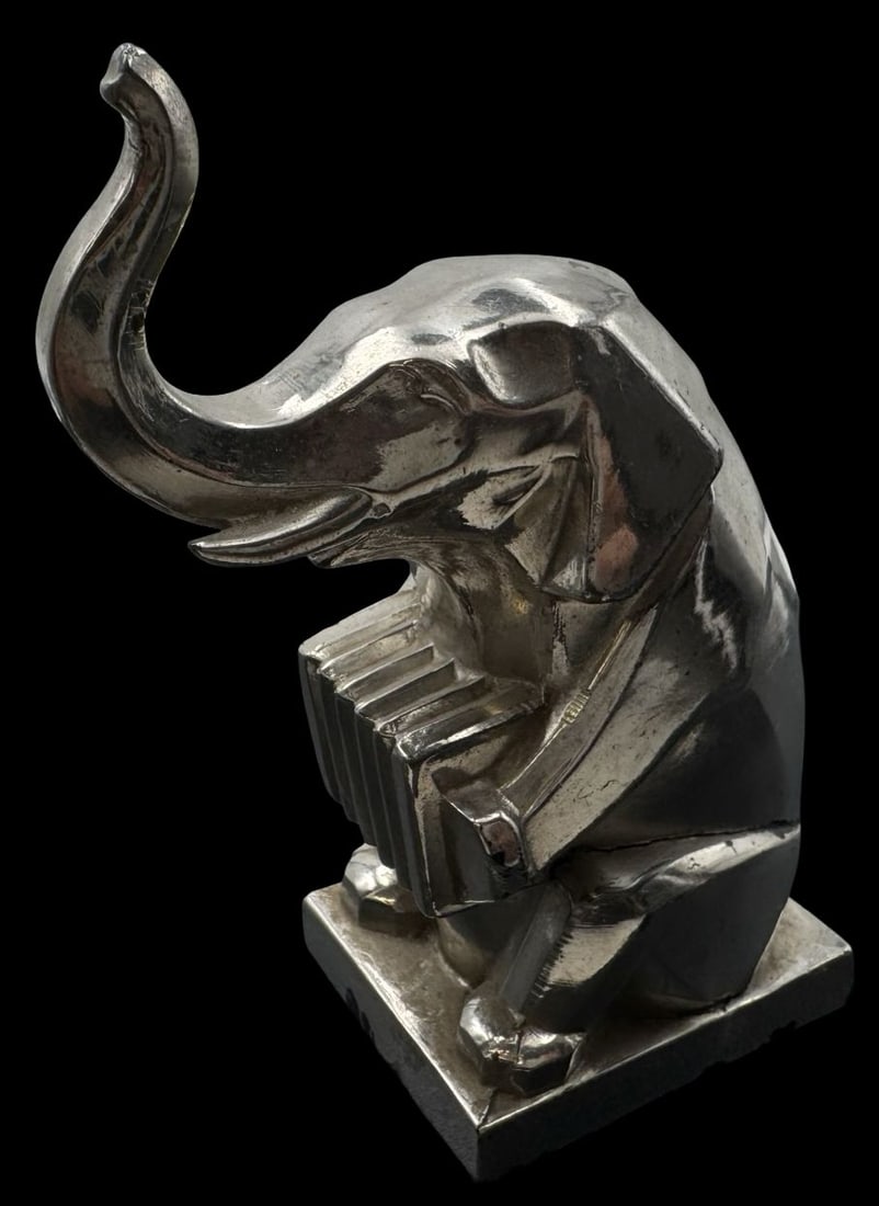 Antique European Silverplate Metal Elephant Coin Bank / Money Box (1 of 6)