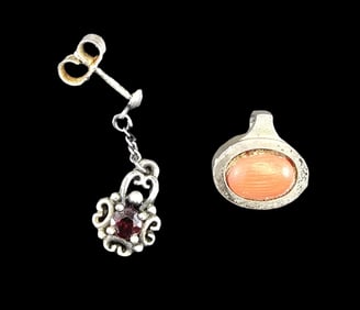 Lot of 2 Sterling Silver Pendant Charms