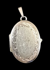 Vintage KORDES & LICHTENFELS Germany 835 Silver Picture Locket Pendant Charm