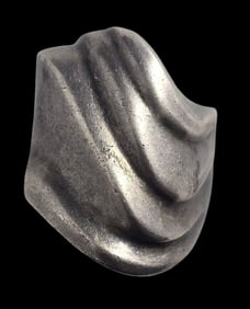 Vintage Mid-Century Modern Sterling Silver Wavy Dome Ring
