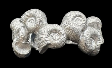 Very Unusual Vintage European Sterling Silver Studio Ring /w Snail House Design