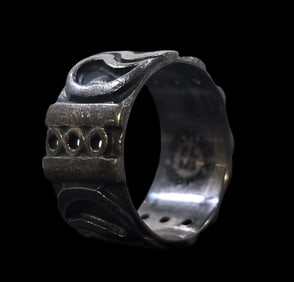 Vintage Mid-Century Mexican Sterling Silver Designer Ring