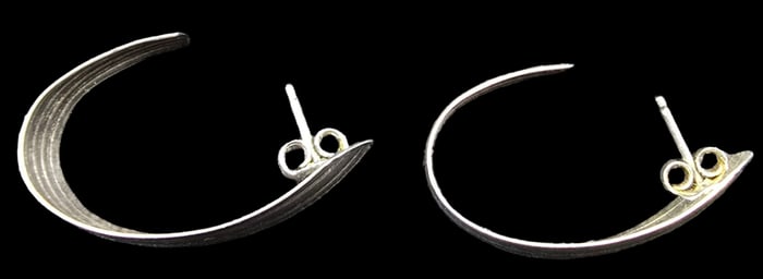 Stylish Pair of Scandinavian 835 Silver Earrings