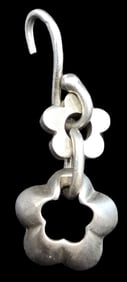 Vintage Italian Sterling Silver Floral Pendant