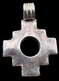 Vintage EL SARA Peru 950 Silver Inka Cross Designer Pendant