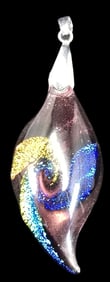 Stylish Vintage Mouthblown Art Glass Pendant