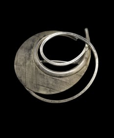 Vintage European KORDES & LICHTENFELS 835 Silver Designer Bar Brooch Pin