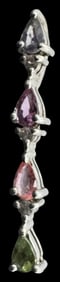 Beautiful Vintage Sterling Silver & Multi-Color Gemstone Pendant