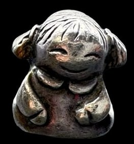 Vintage PANDORA Sterling Silver Little Girl Pendant Charm