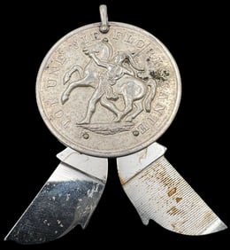 Very Rare Vintage French Sterling Silver Hickok Cigar Fob Knife/File